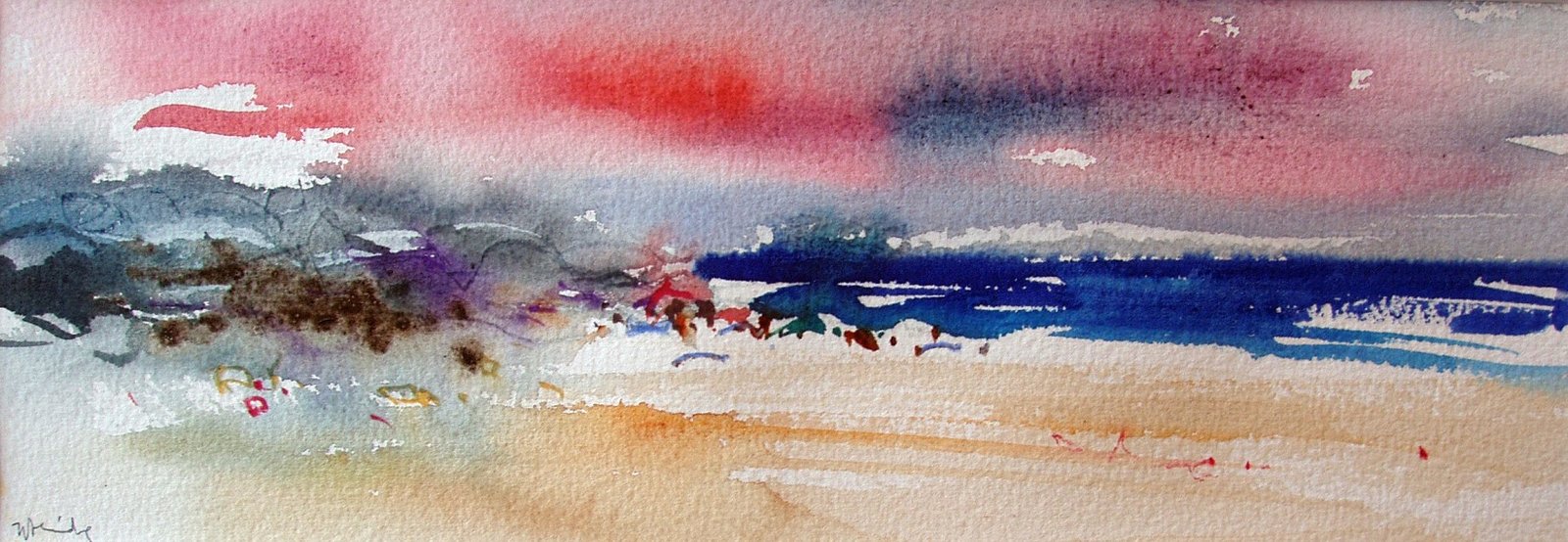Watercolour Aire de mar by José Luis Fernández