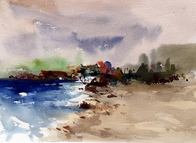 Watercolour Cala Escondida