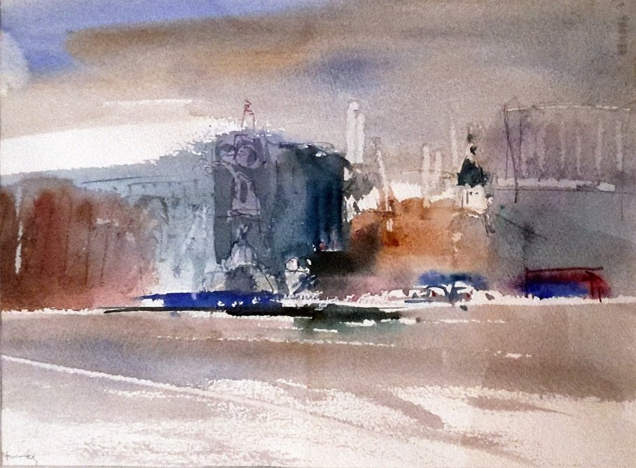 Watercolour Cibeles in the morning