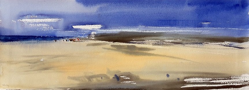 Watercolour Days of blue and green