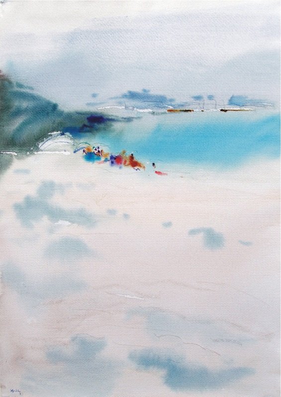 Watercolour La caricia del azul